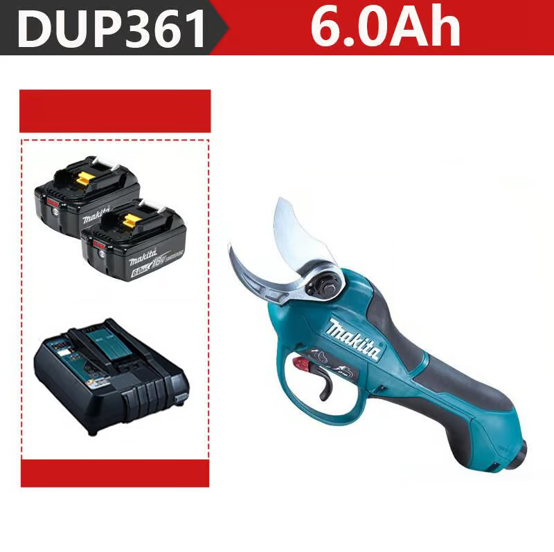 [MAKITA DUP361PT2 metzőolló 2000W + dvije 6,0 Ah-s 48V baterije + punjač] Az trajanje baterije 12 sati