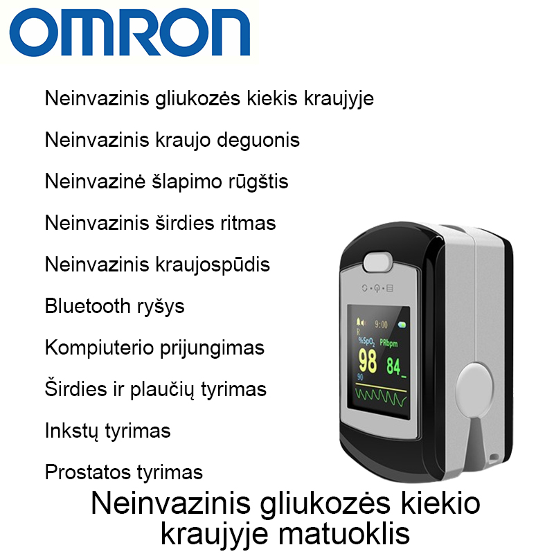 T04 (nível de glicose no sangue não invasivo + oxigênio no sangue não invasivo + ácido úrico não invasivo + frequência cardíaca não invasiva + pressão arterial não invasiva + teste cardiopulmonar + teste renal + teste de próstata + conexão Bluetooth + computador)